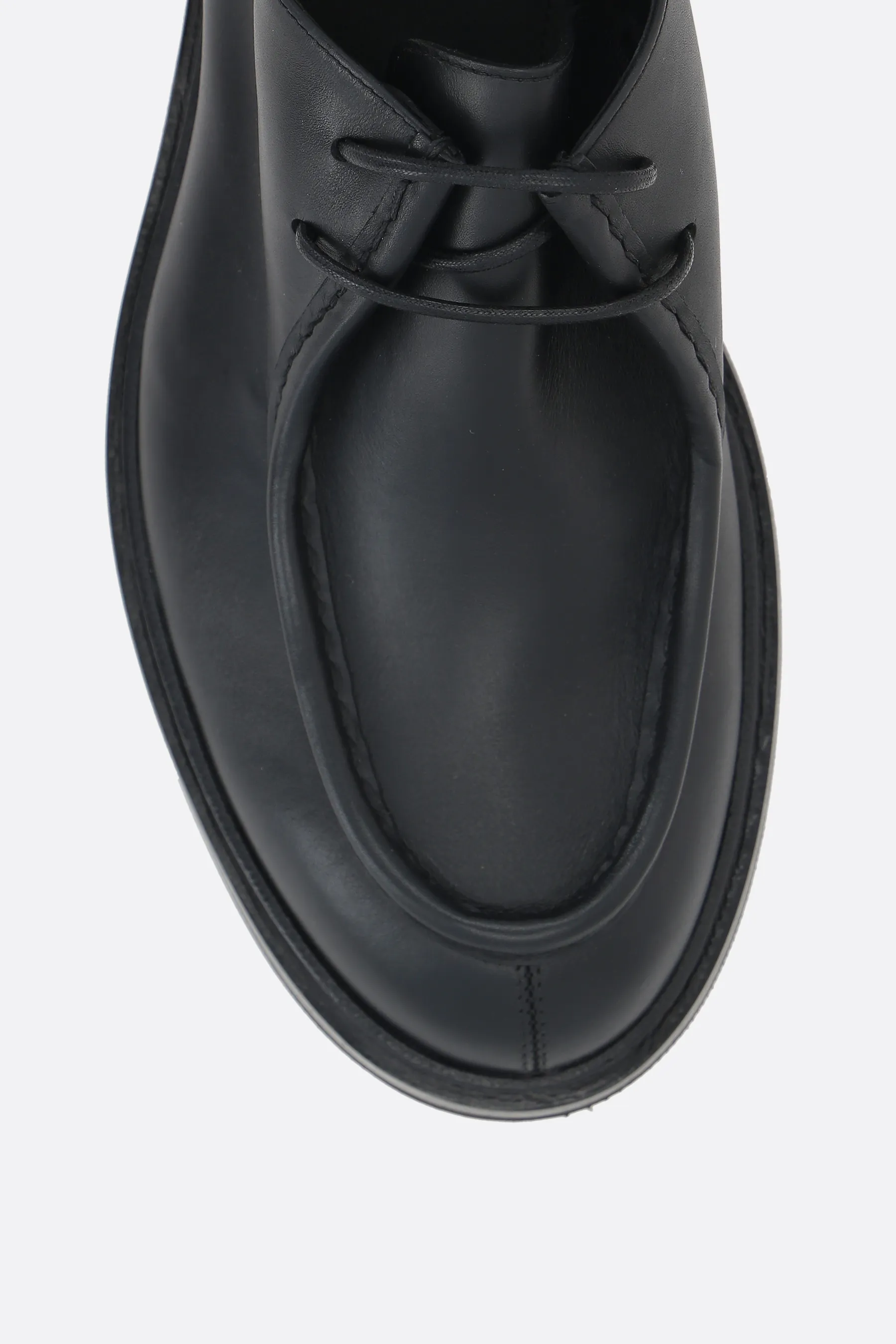 SANTONI scarpa derby in pelle liscia