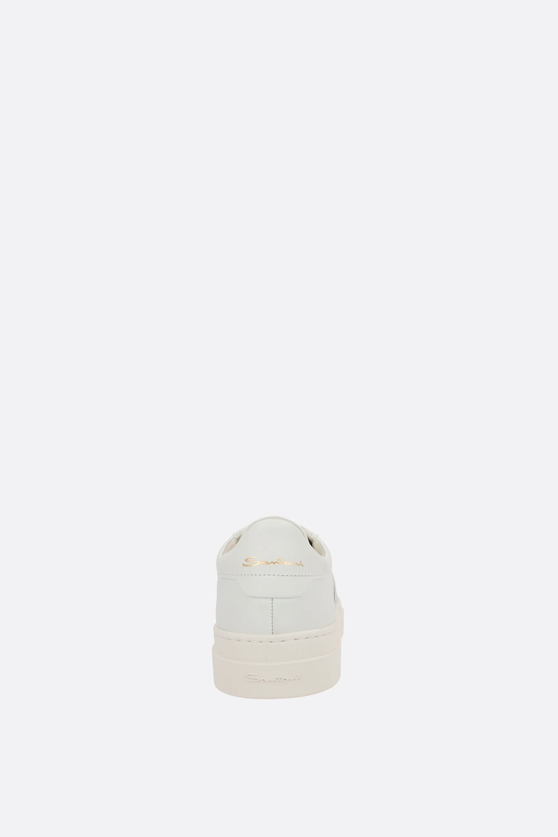 SANTONI sneaker Double Buckle in pelle liscia