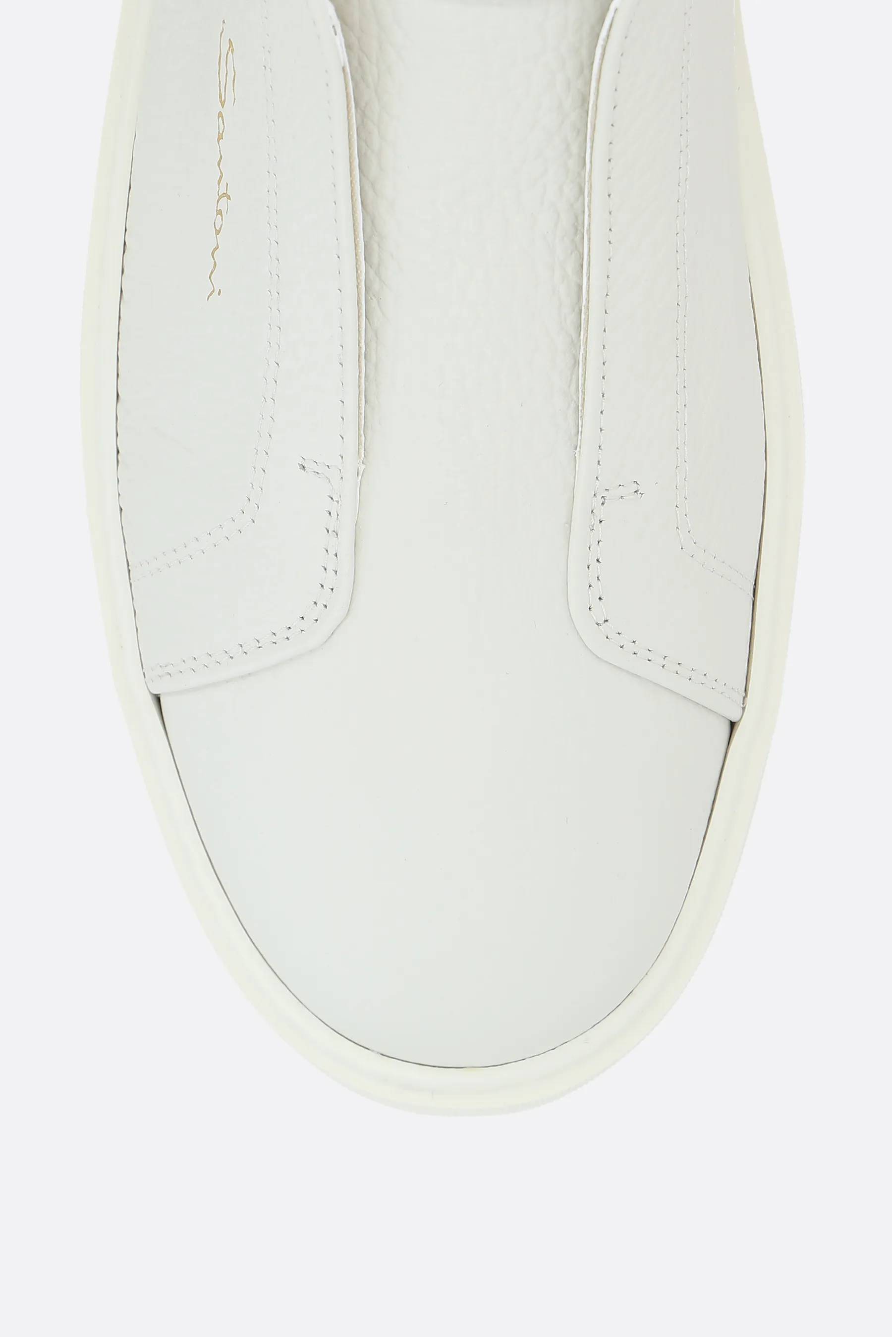 SANTONI sneaker slip-on in pelle martellata