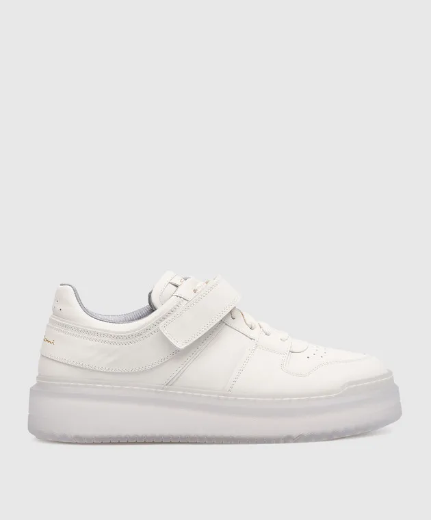 Santoni Sneaker SNEAK-AIR in pelle bianca WBSA61113BIAHRLE