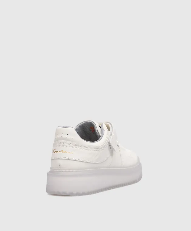 Santoni Sneaker SNEAK-AIR in pelle bianca WBSA61113BIAHRLE