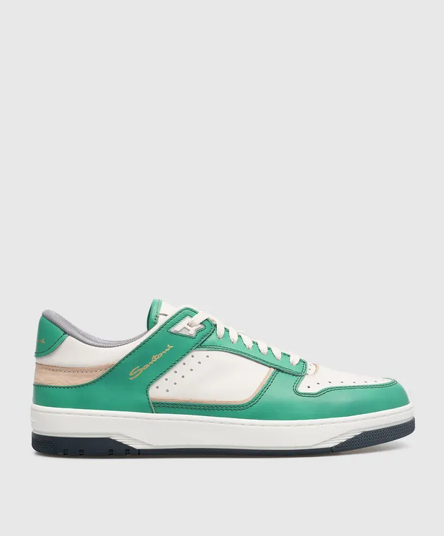 Santoni Sneaker Sneak-Air in pelle verde MBSA21865BBLHDWU