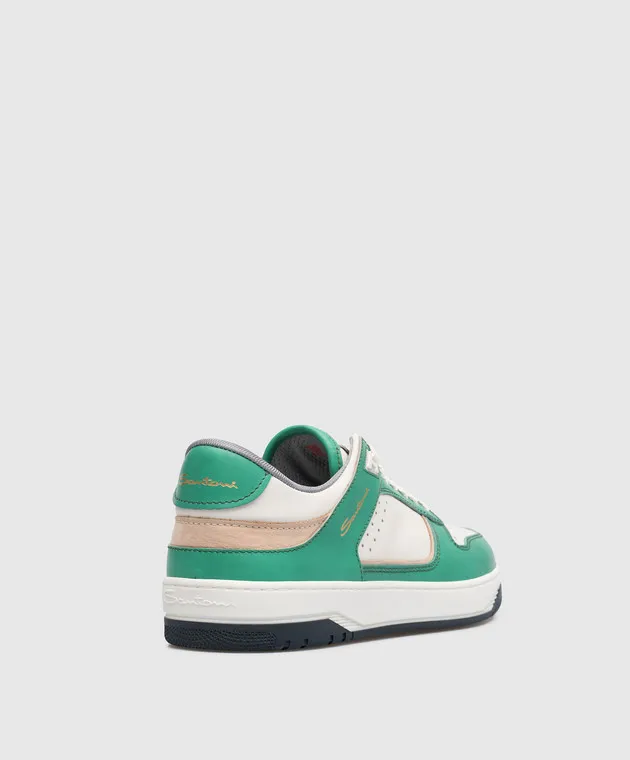 Santoni Sneaker Sneak-Air in pelle verde MBSA21865BBLHDWU