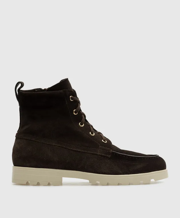 Santoni Stivali in camoscio marrone WTDR71045TIRSYVR