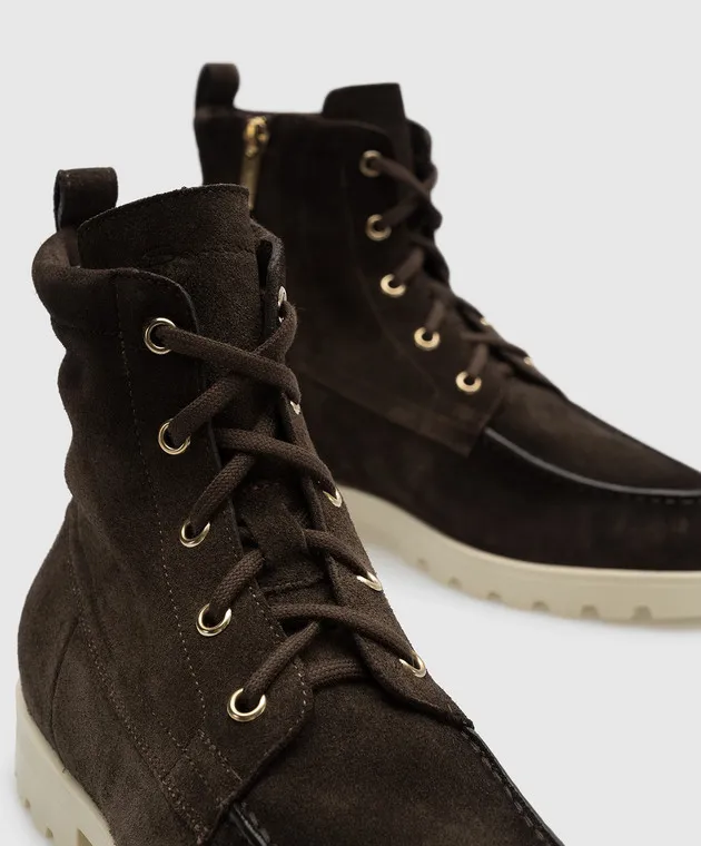 Santoni Stivali in camoscio marrone WTDR71045TIRSYVR