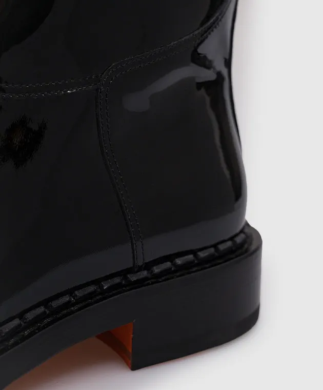 Santoni Stivali in vernice nera WSAL70563BJ2TVHD