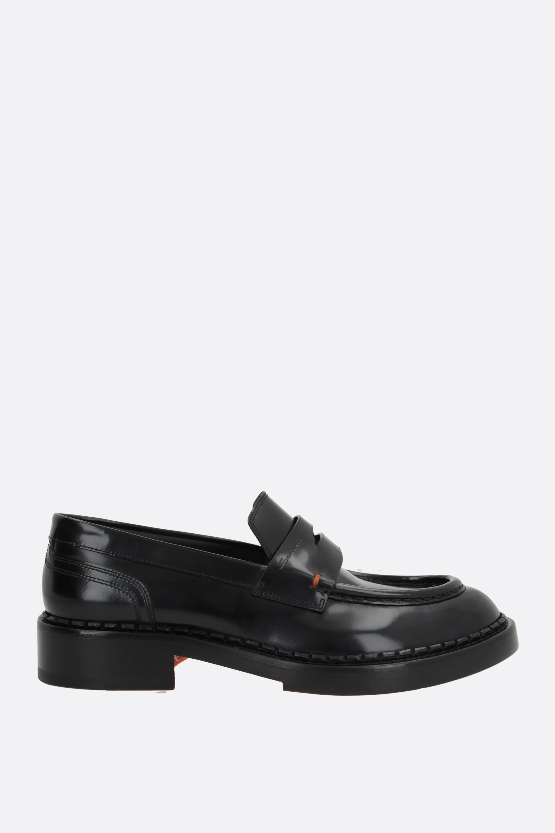  SANTONI X 10 CORSO COMO mocassino penny in pelle spazzolata 