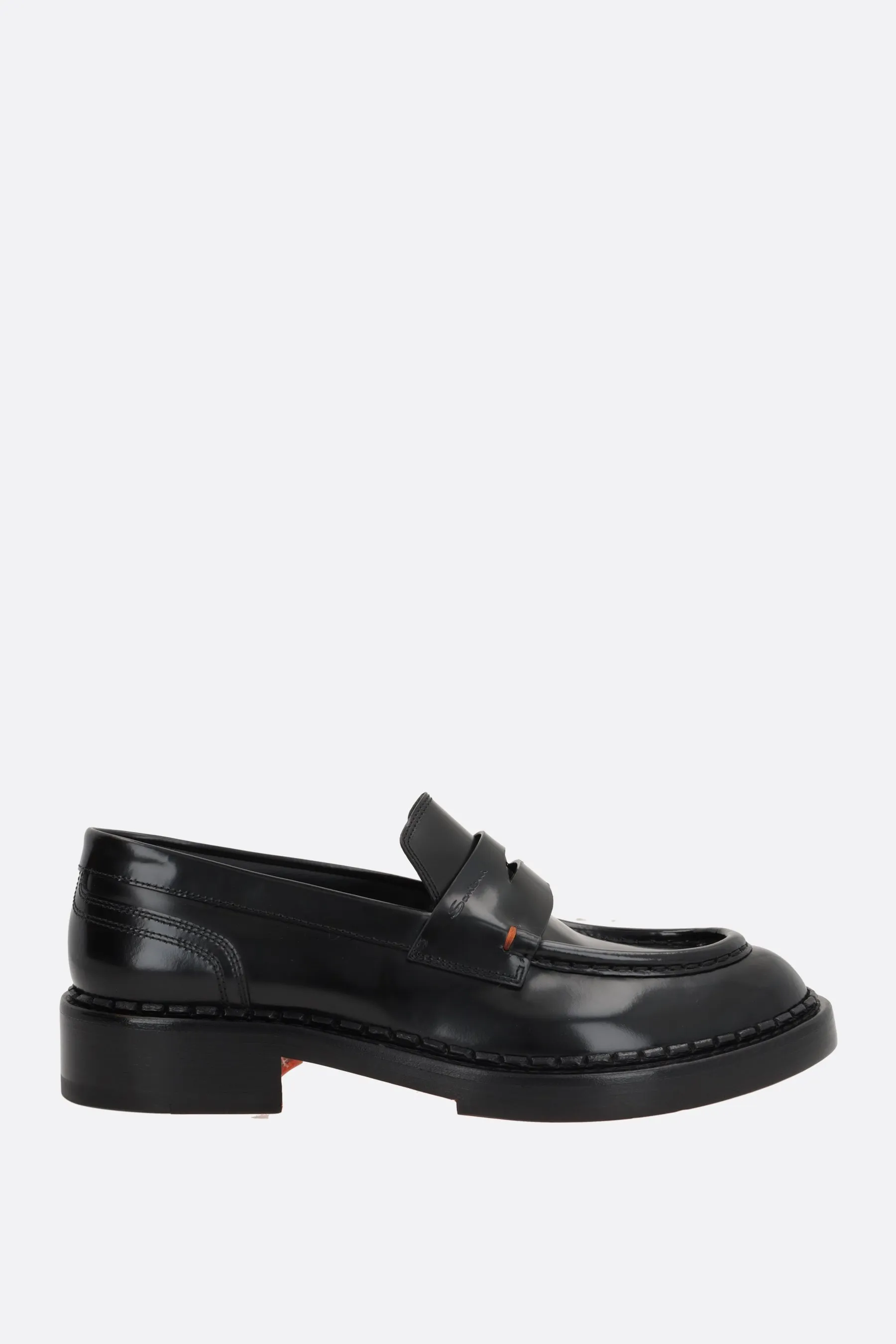  SANTONI X 10 CORSO COMO mocassino penny in pelle spazzolata 