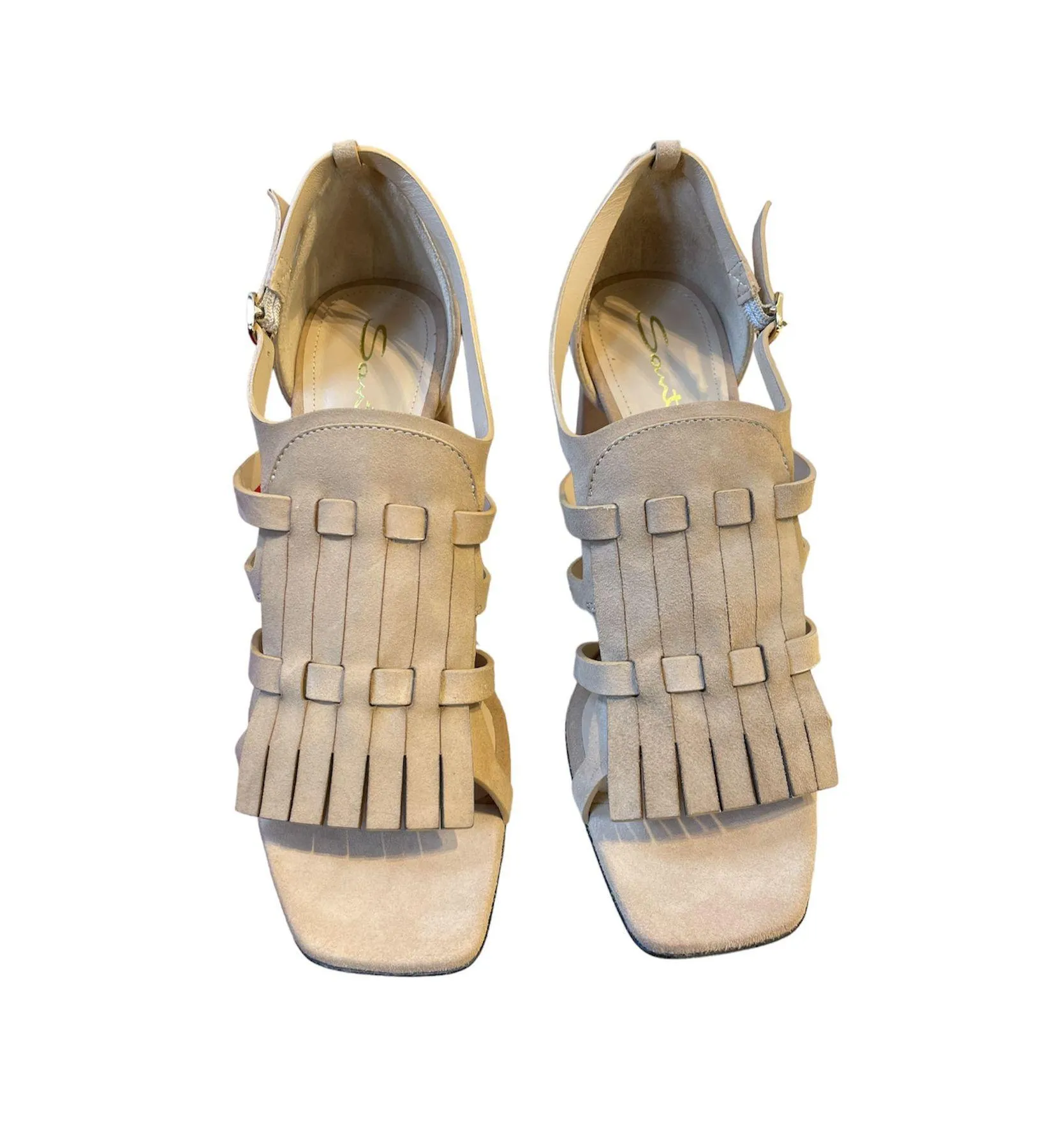 Santoni  ---------    ------------ scarpe sandalo sandali tacco 9 cm rosa