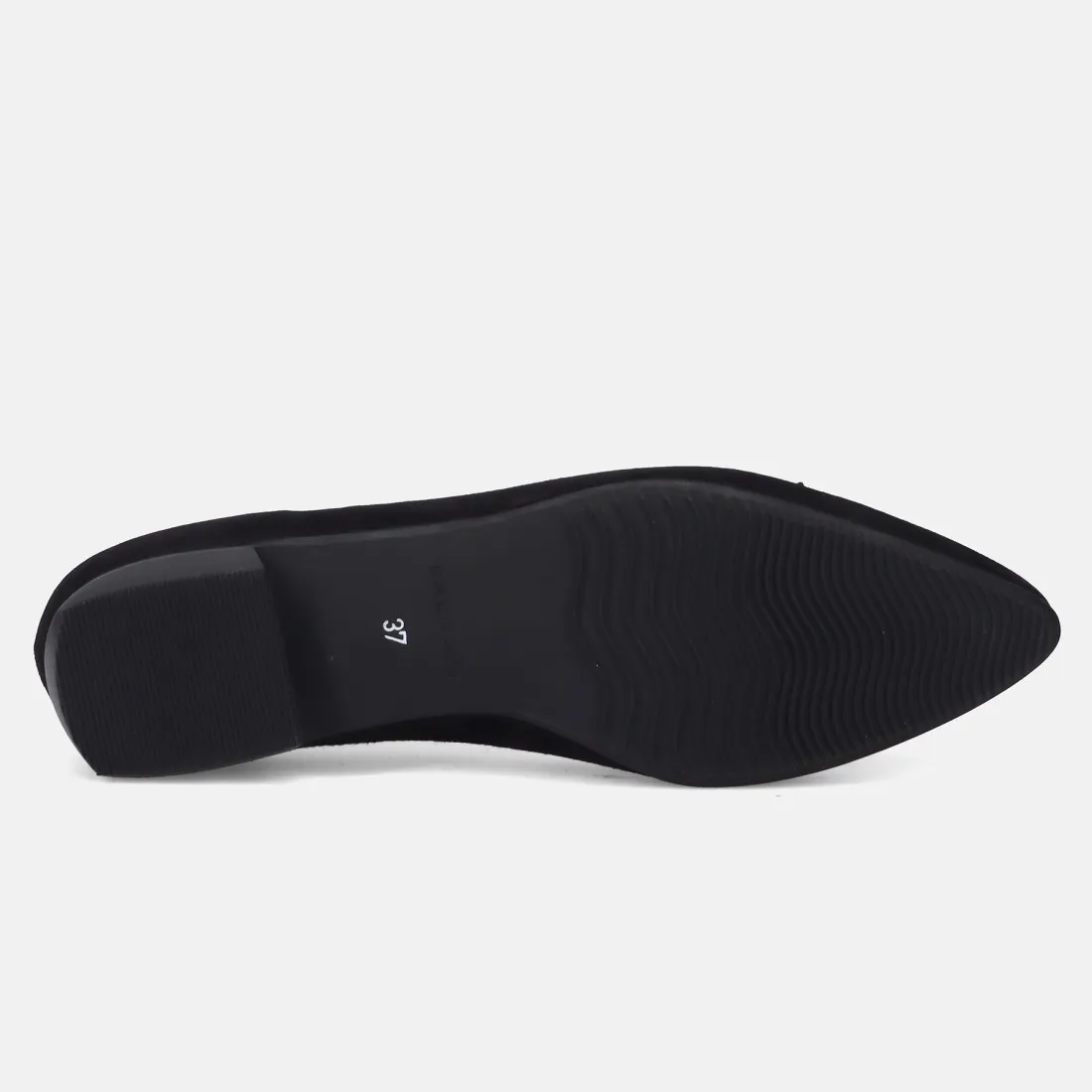 Scarpa da donna Brunate in camoscio nero e marrone  con tacco basso
