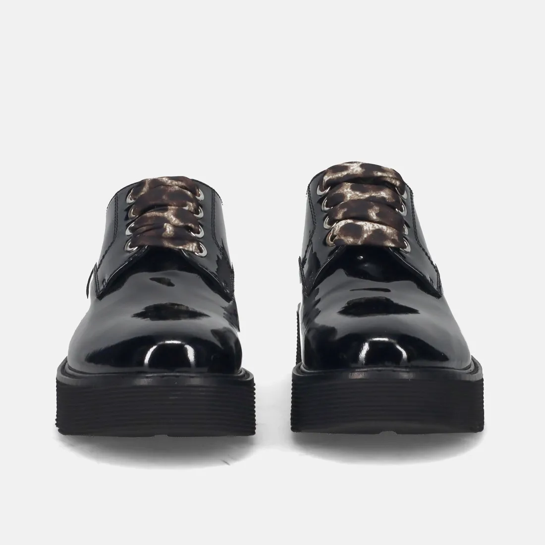 Scarpa derby da donna Sangiorgio in pelle spazzolata nera