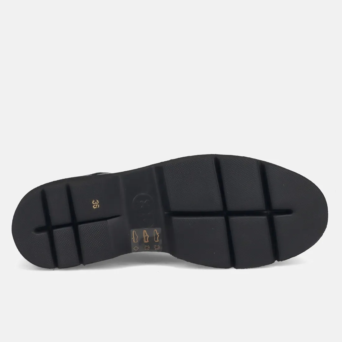 Scarpa derby da donna Sangiorgio in pelle spazzolata nera