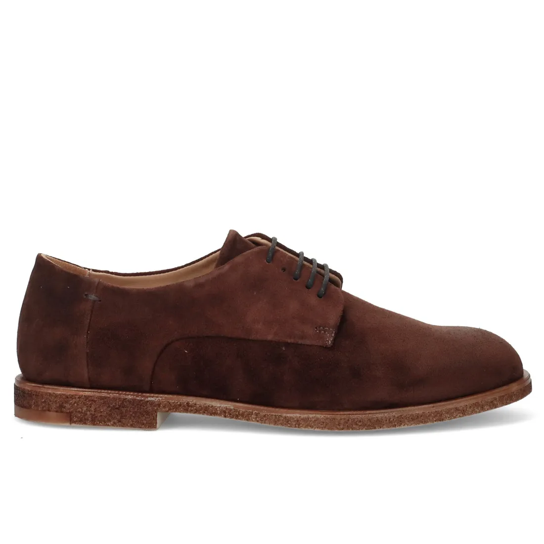 Scarpa derby da uomo Antica Cuoieria in camoscio cioccolato