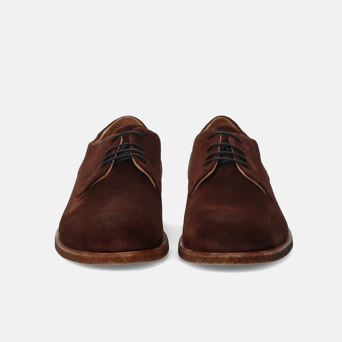 Scarpa derby da uomo Antica Cuoieria in camoscio cioccolato