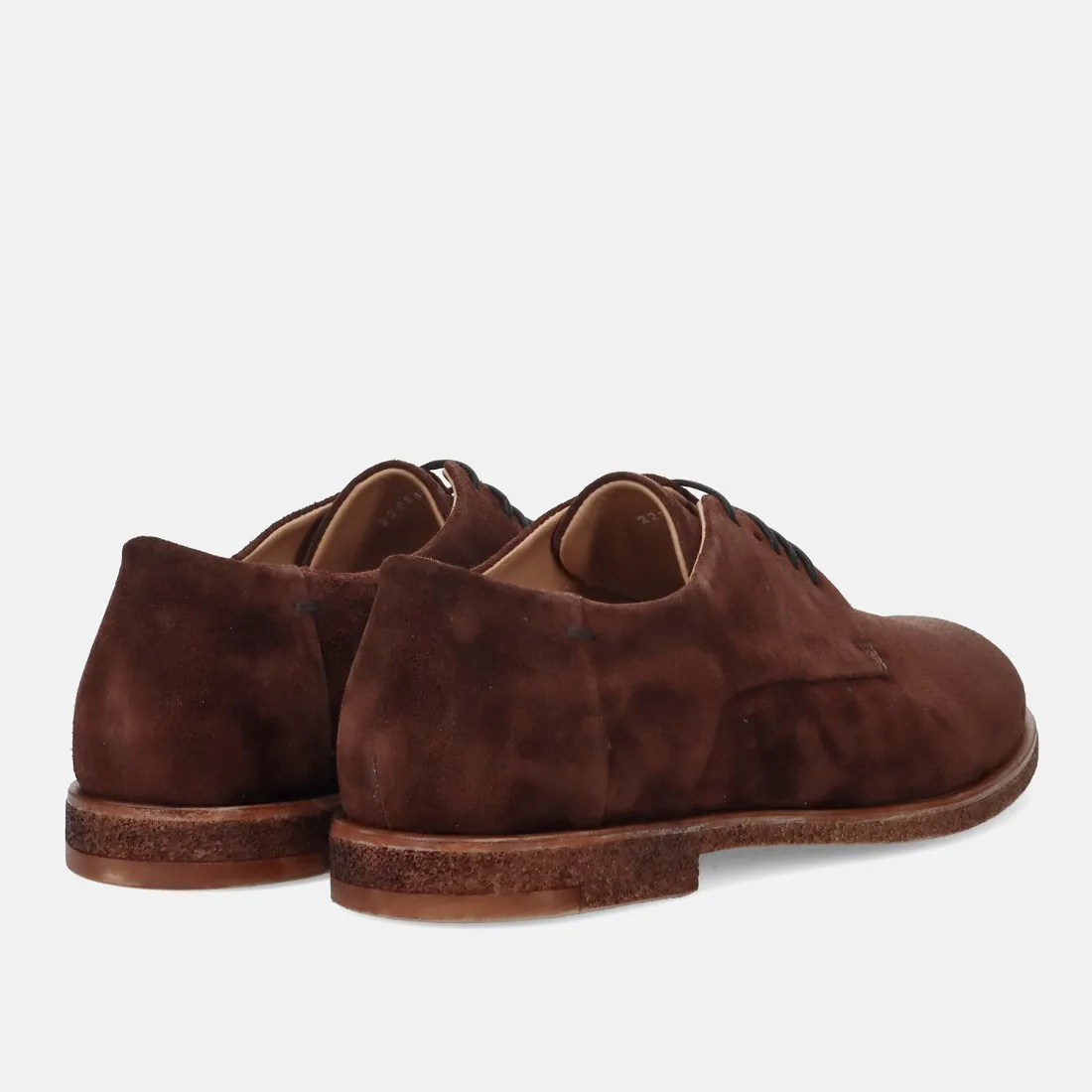 Scarpa derby da uomo Antica Cuoieria in camoscio cioccolato
