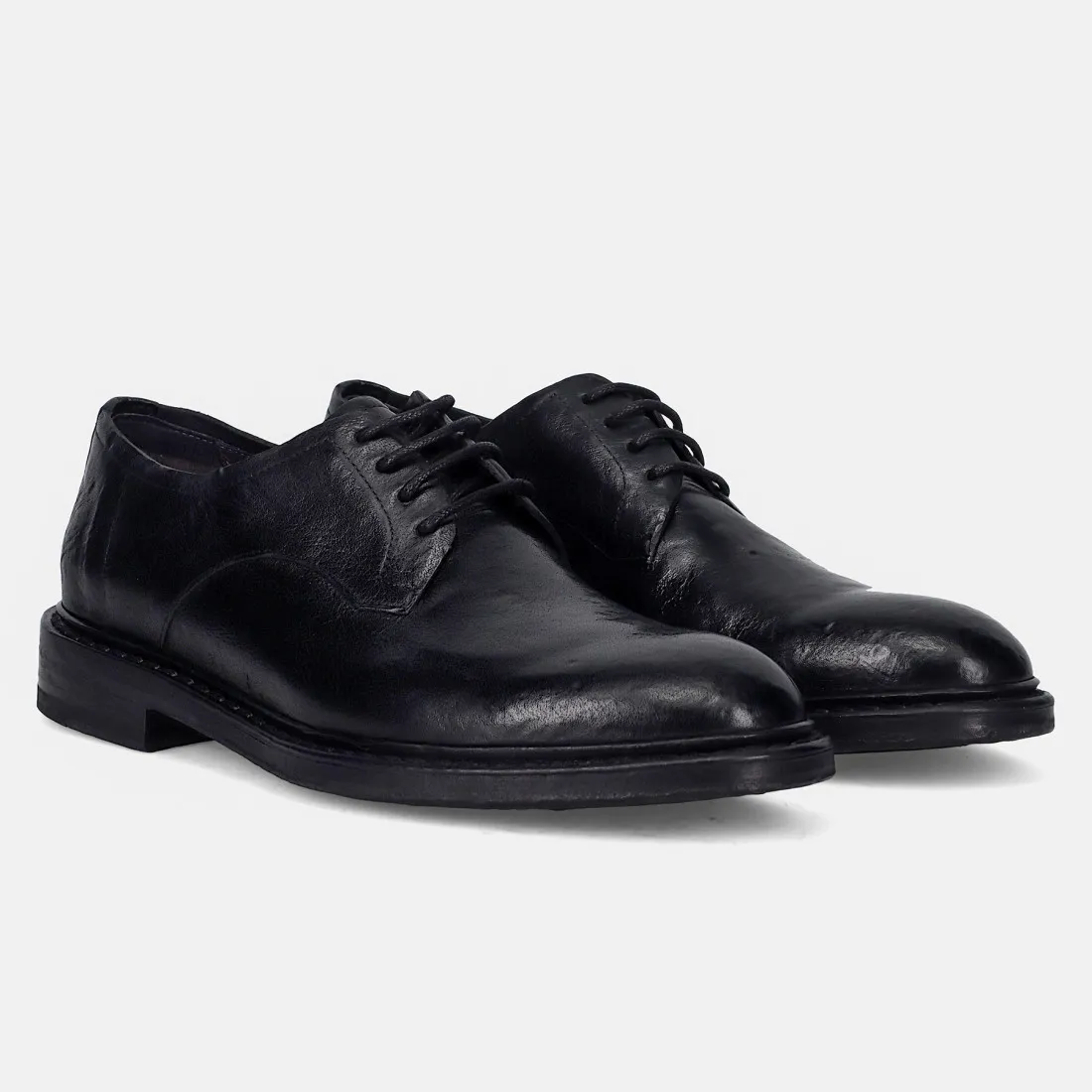 Scarpa derby da uomo Brecos in pelle bottalata nera
