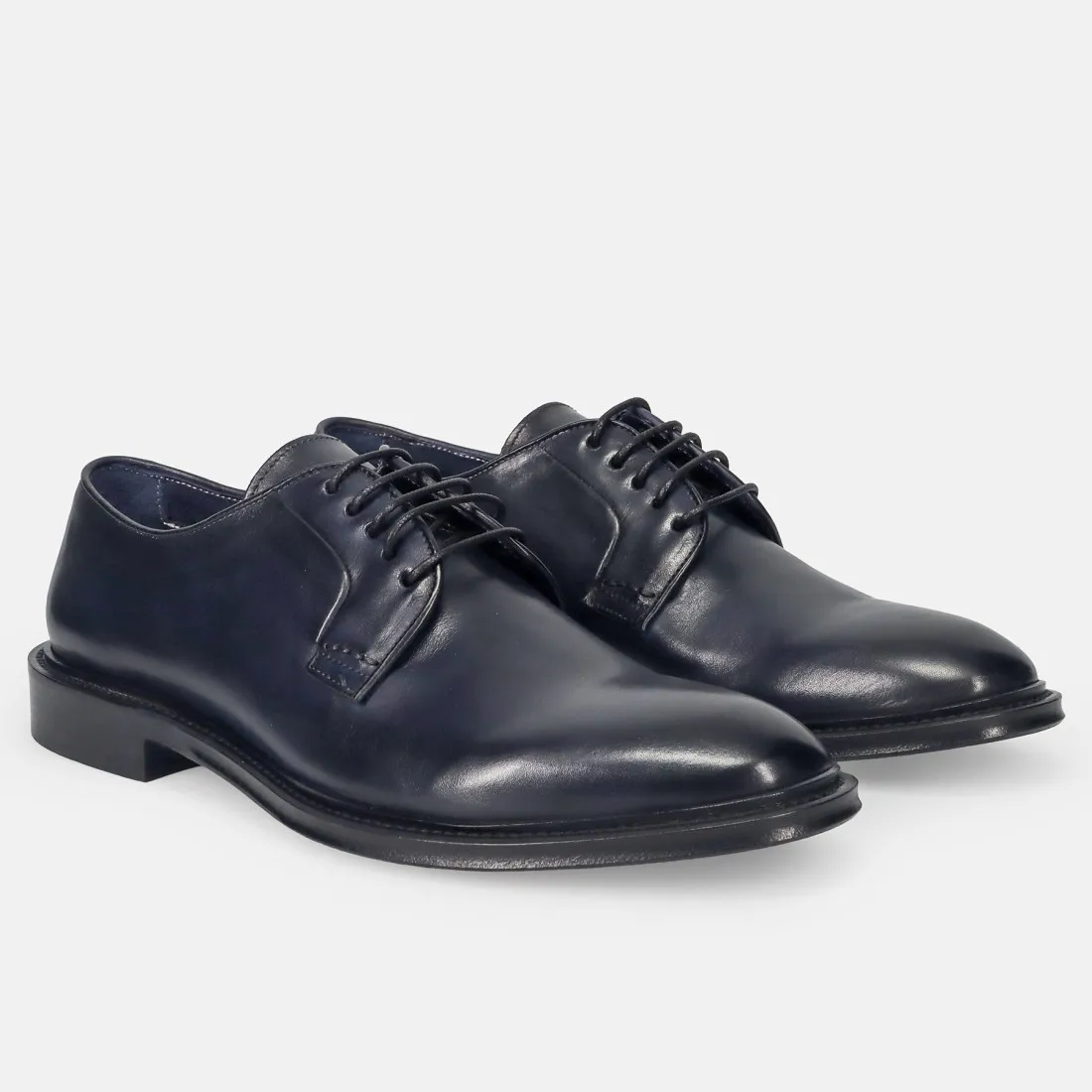 Scarpa derby da uomo Brecos in pelle sfoderata blu