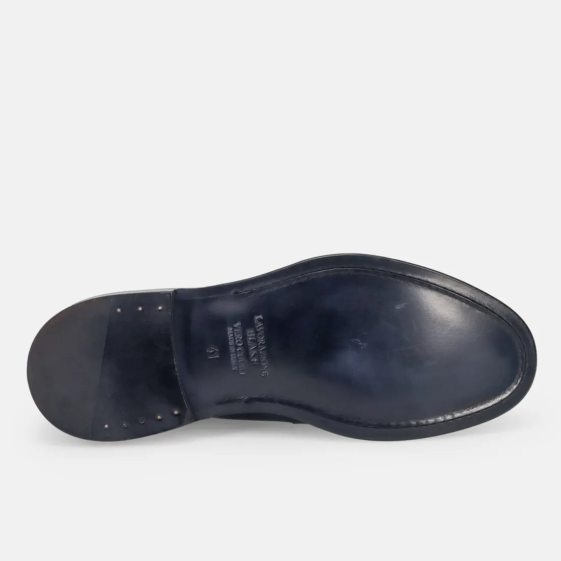 Scarpa derby da uomo Brecos in pelle sfoderata blu