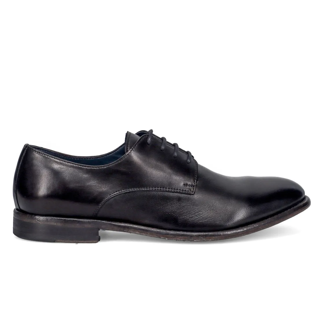 Scarpa derby da uomo Calpierre K030 nera in pelle