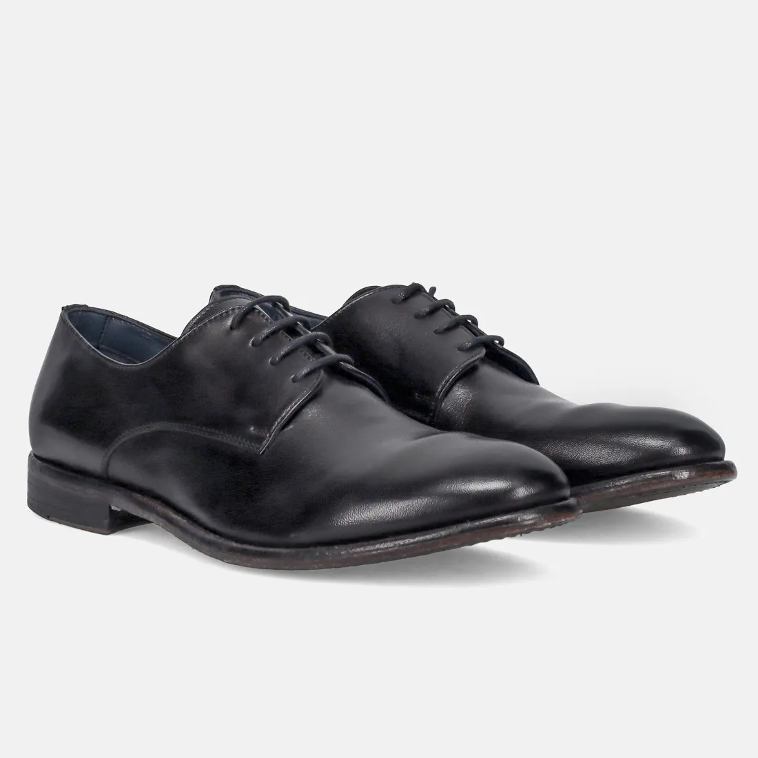 Scarpa derby da uomo Calpierre K030 nera in pelle