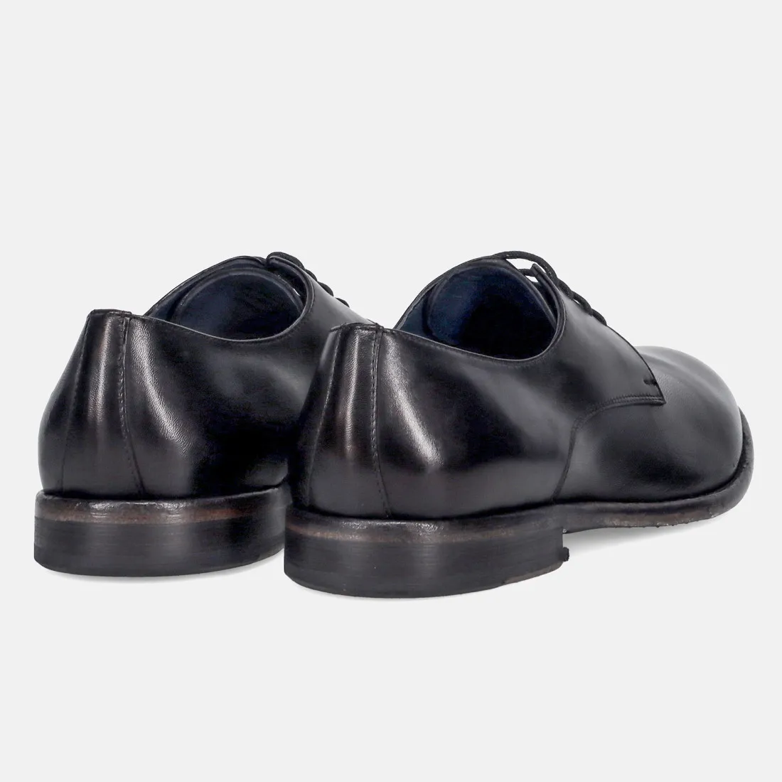 Scarpa derby da uomo Calpierre K030 nera in pelle
