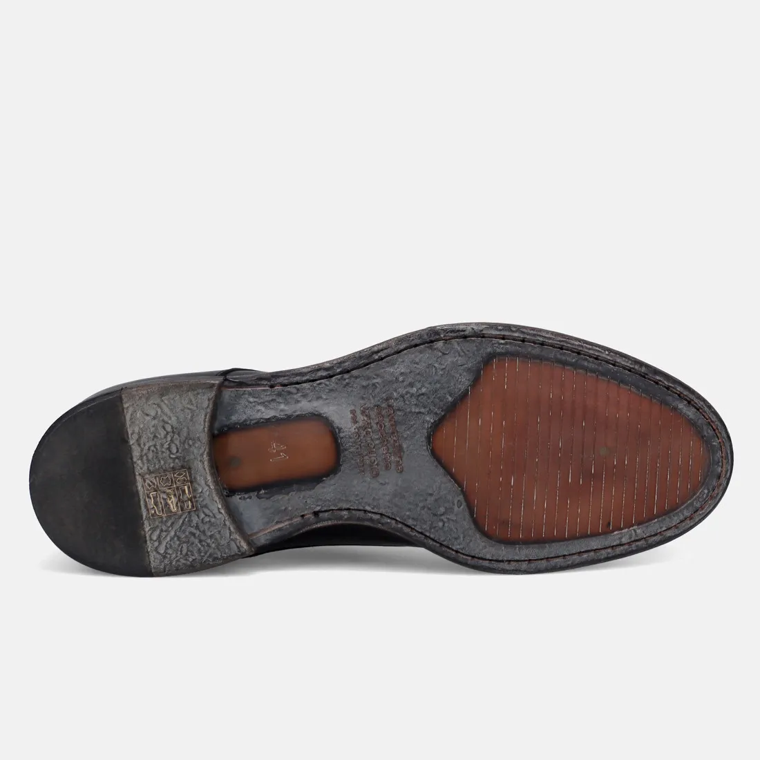 Scarpa derby da uomo Calpierre K030 nera in pelle