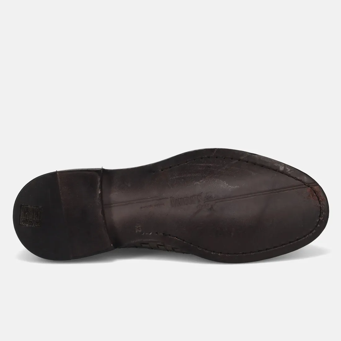 Scarpa derby da uomo Pawelk's in pelle intrecciata talpa