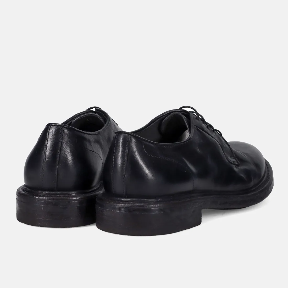 Scarpa stringata derby da uomo Moma in pelle nera