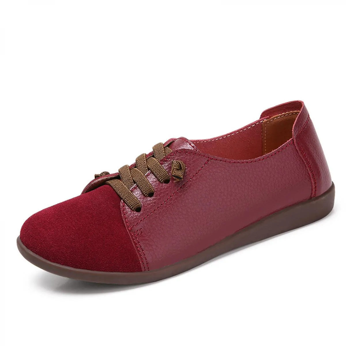 Scarpe basse da donna Scarpe in vera pelle Mocassini moda donna Sneaker Colore misto Slip On Lace Up Scarpe casual da donna Pl