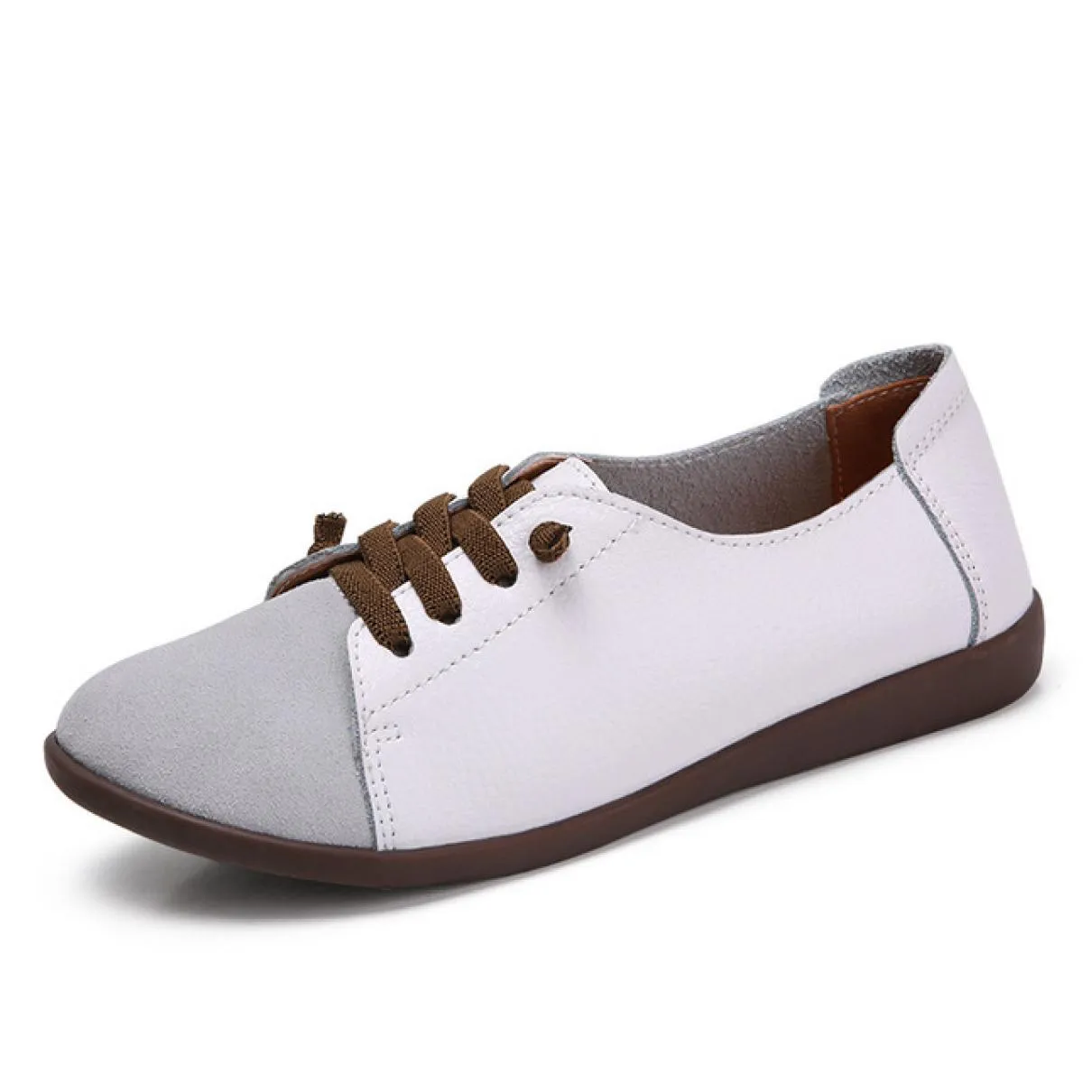 Scarpe basse da donna Scarpe in vera pelle Mocassini moda donna Sneaker Colore misto Slip On Lace Up Scarpe casual da donna Pl