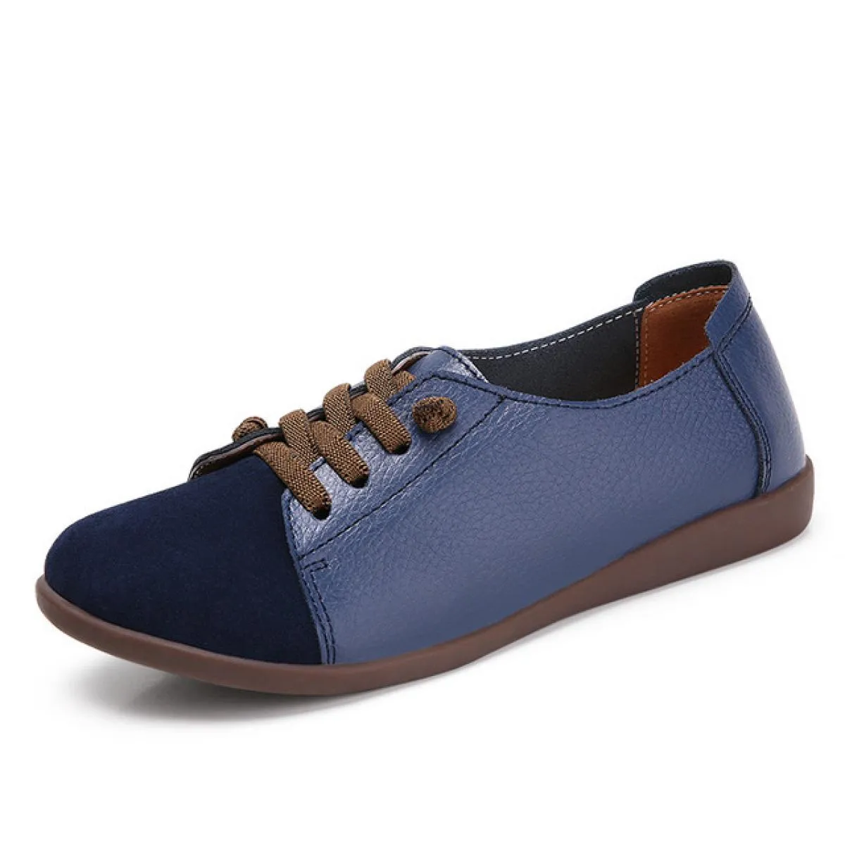 Scarpe basse da donna Scarpe in vera pelle Mocassini moda donna Sneaker Colore misto Slip On Lace Up Scarpe casual da donna Pl