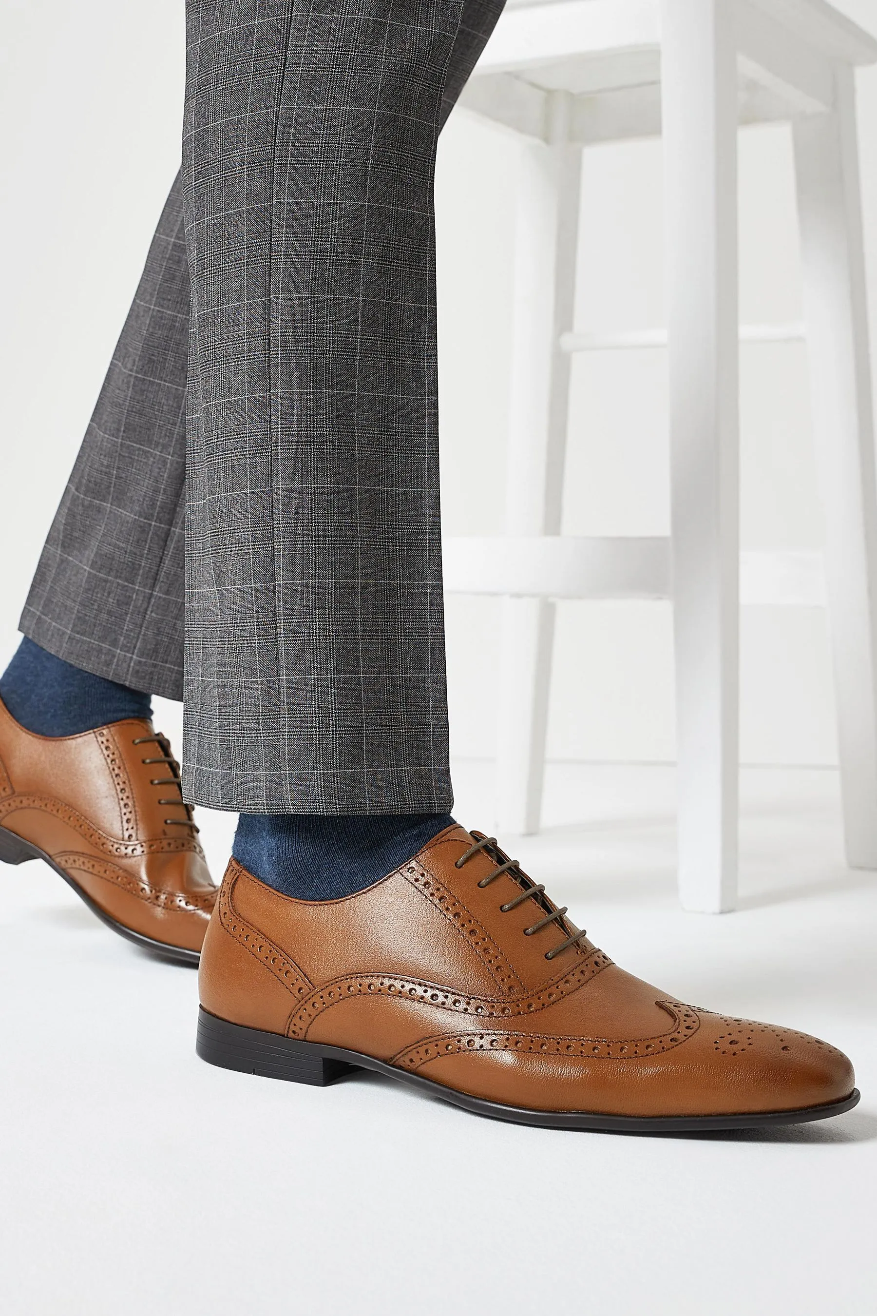 Scarpe brogue Oxford in pelle    