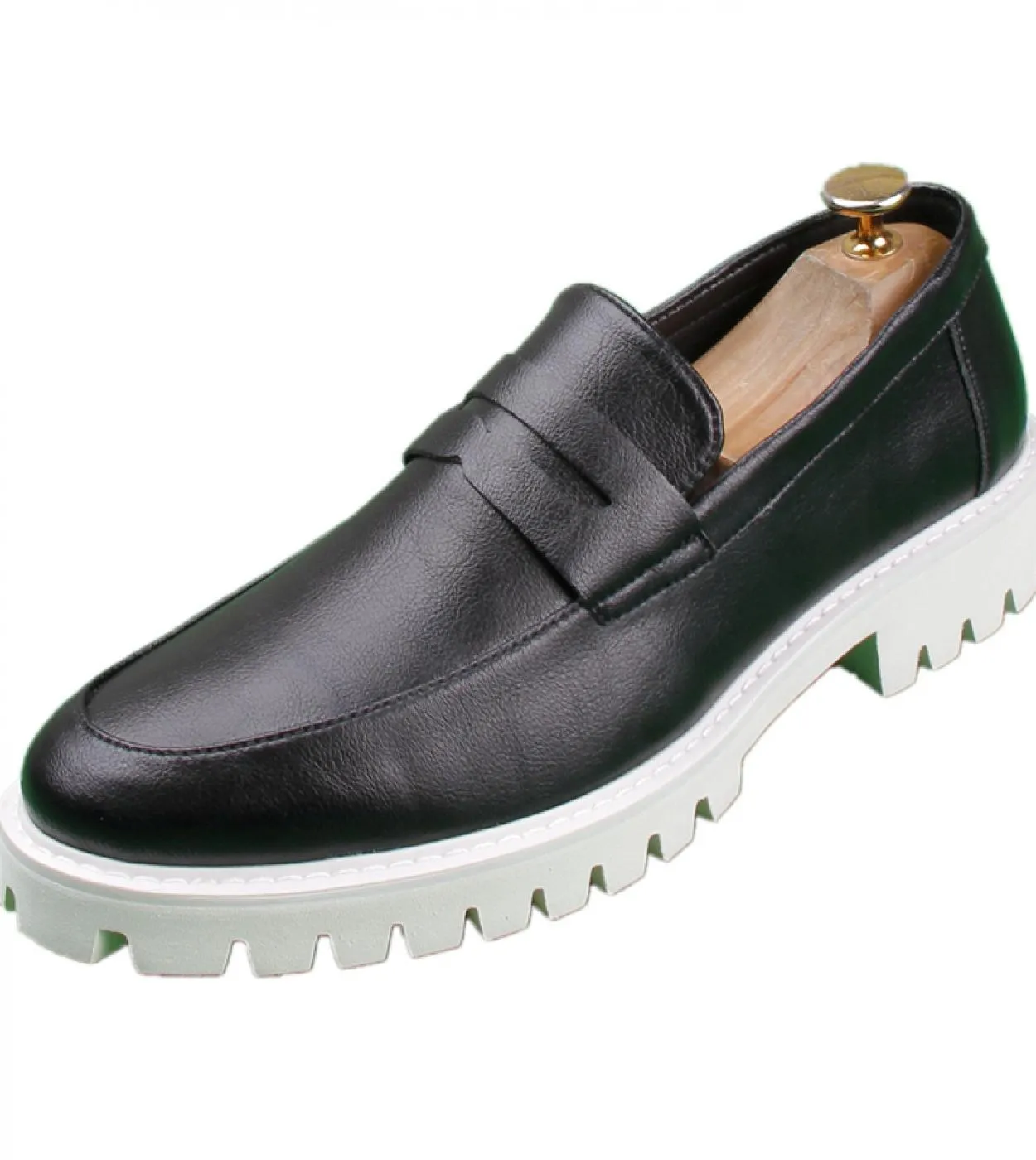 Scarpe casual con plateau da uomo con suola spessa Mocassini firmati da uomo per giovani Slip On Social Sneaker da uomo di alta