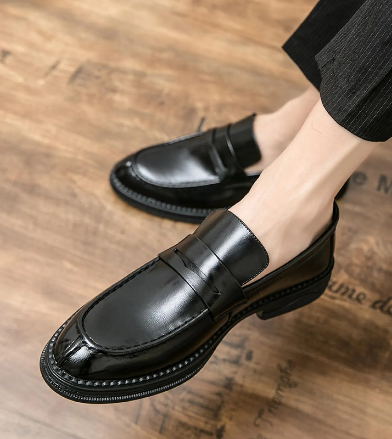Scarpe casual da lavoro di marca di lusso Scarpe con fondo spesso Mocassini in pelle Slip On Scarpe da sposa di alta qualità Abi