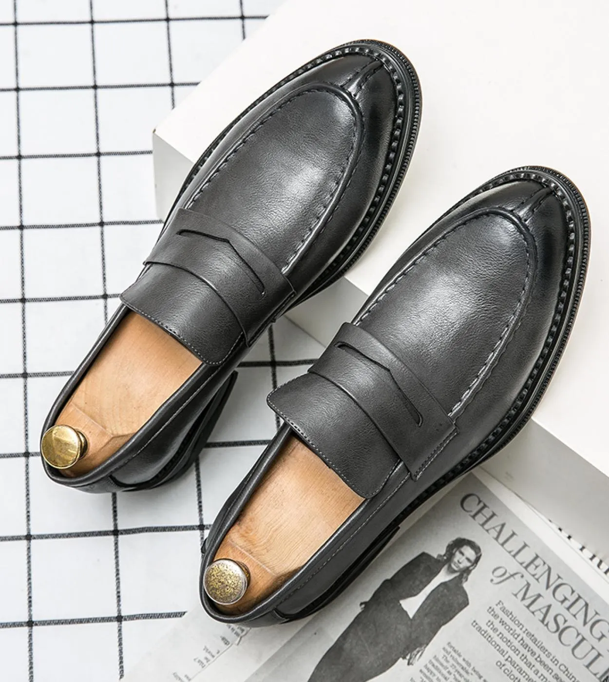 Scarpe casual da lavoro di marca di lusso Scarpe con fondo spesso Mocassini in pelle Slip On Scarpe da sposa di alta qualità Abi