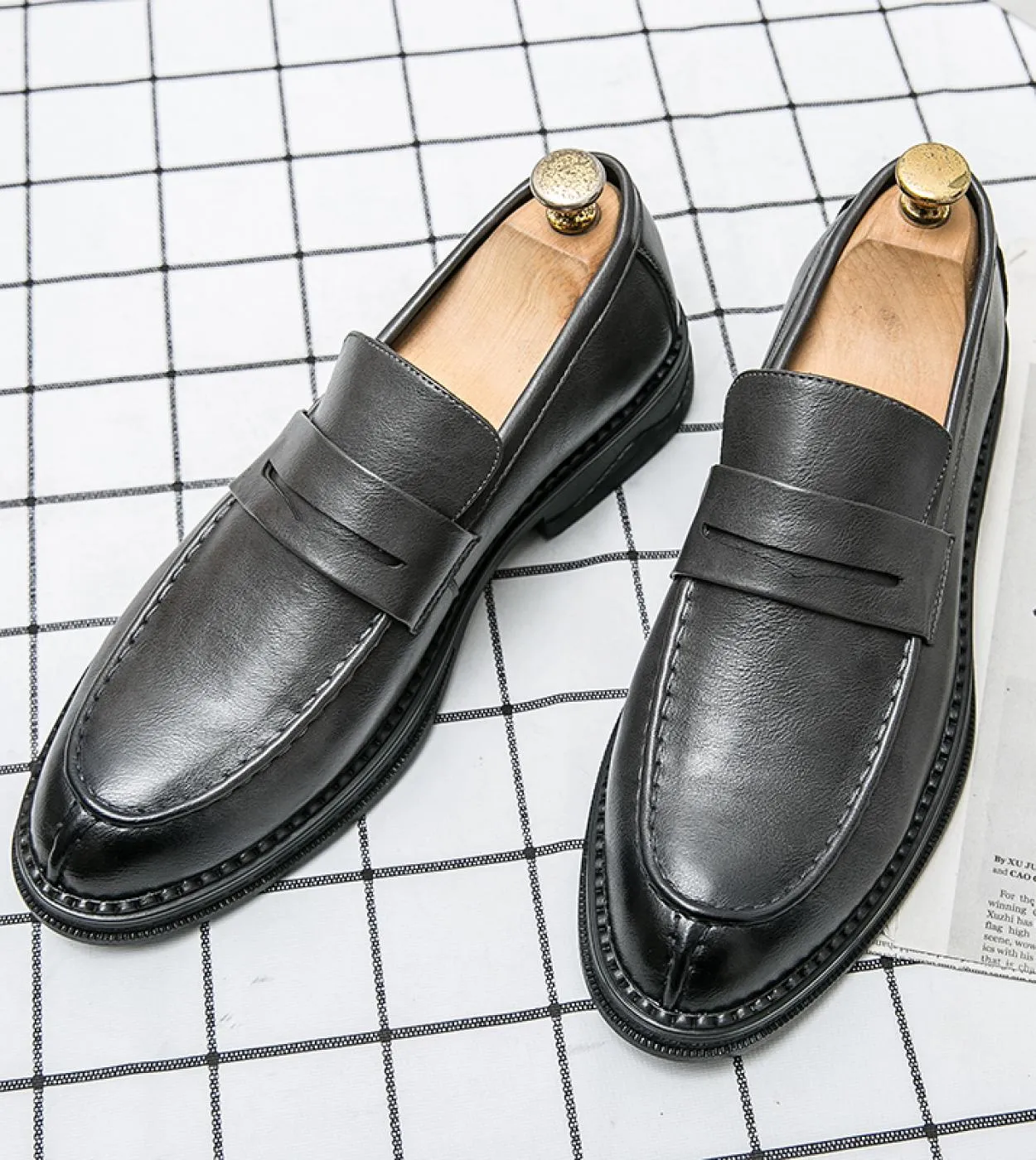 Scarpe casual da lavoro di marca di lusso Scarpe con fondo spesso Mocassini in pelle Slip On Scarpe da sposa di alta qualità Abi