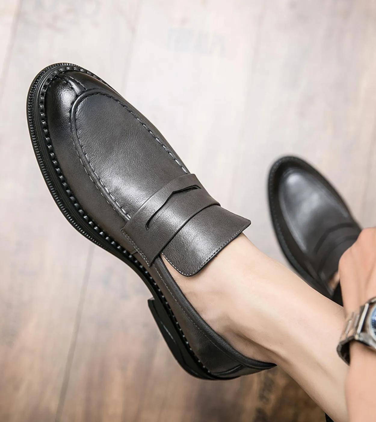 Scarpe casual da lavoro di marca di lusso Scarpe con fondo spesso Mocassini in pelle Slip On Scarpe da sposa di alta qualità Abi