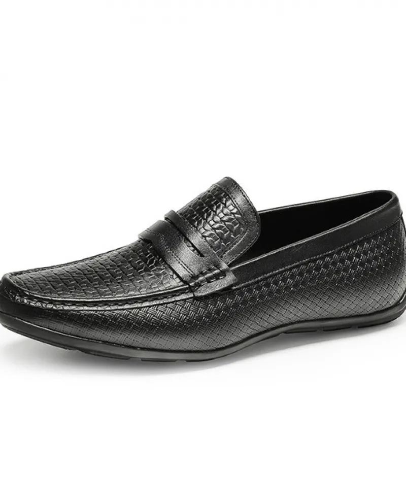 Scarpe casual da uomo fatte a mano italiane in vera pelle di mucca Mocassini da uomo neri Slip On Flats Trend Confortevole da gu