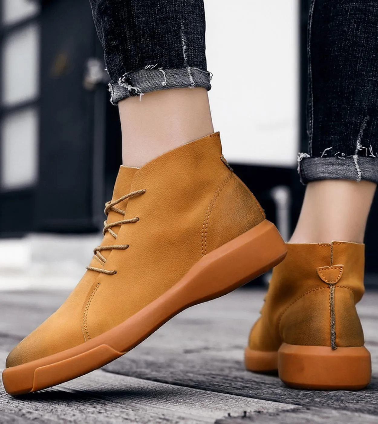 Scarpe casual da uomo in pelle Taglia grande 38 47 Appartamenti da uomo di moda Mocassini da passeggio per il tempo libero Tide
