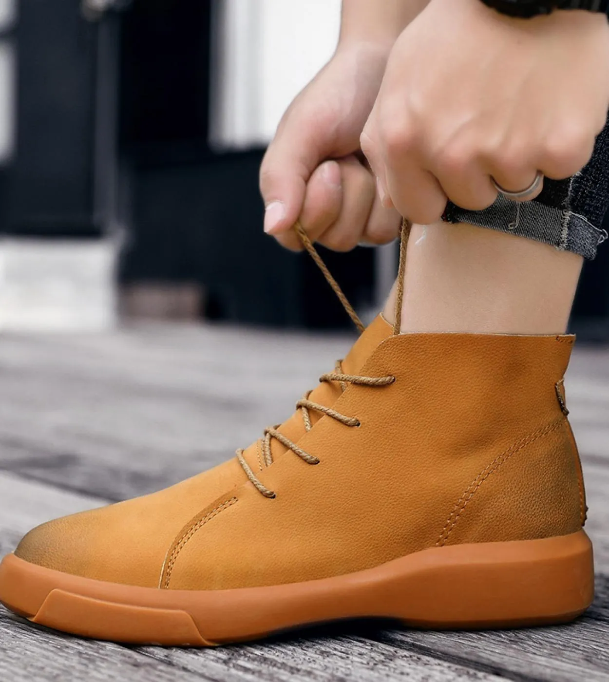 Scarpe casual da uomo in pelle Taglia grande 38 47 Appartamenti da uomo di moda Mocassini da passeggio per il tempo libero Tide