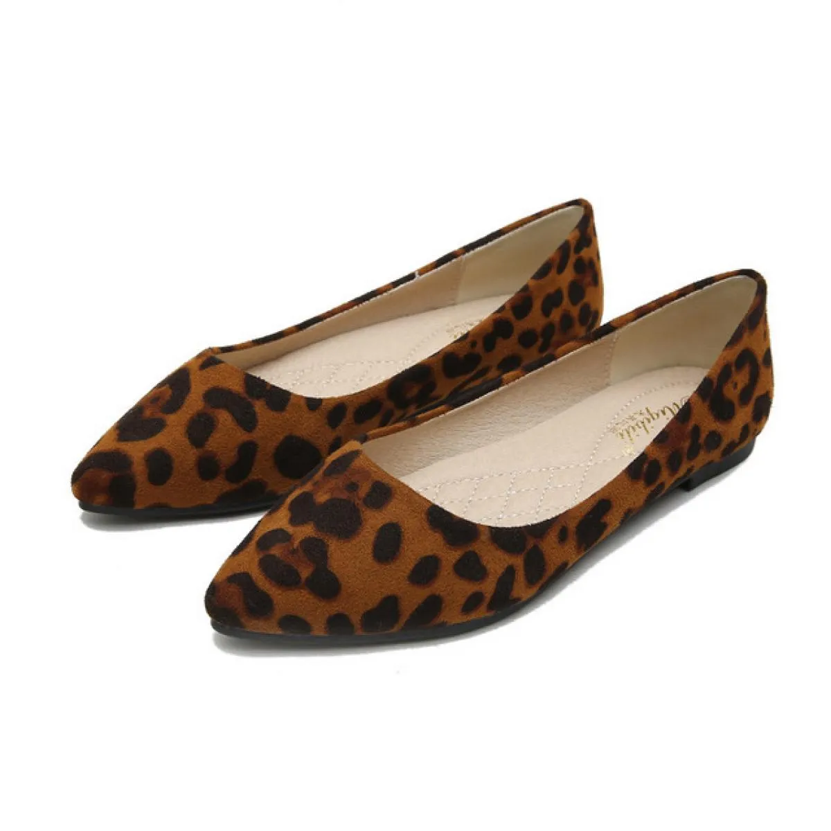 Scarpe da donna di lusso Scarpe basse Scarpe da barca Mocassini moda Flock a punta Scarpe basse in cristallo Donna Plus Size 34