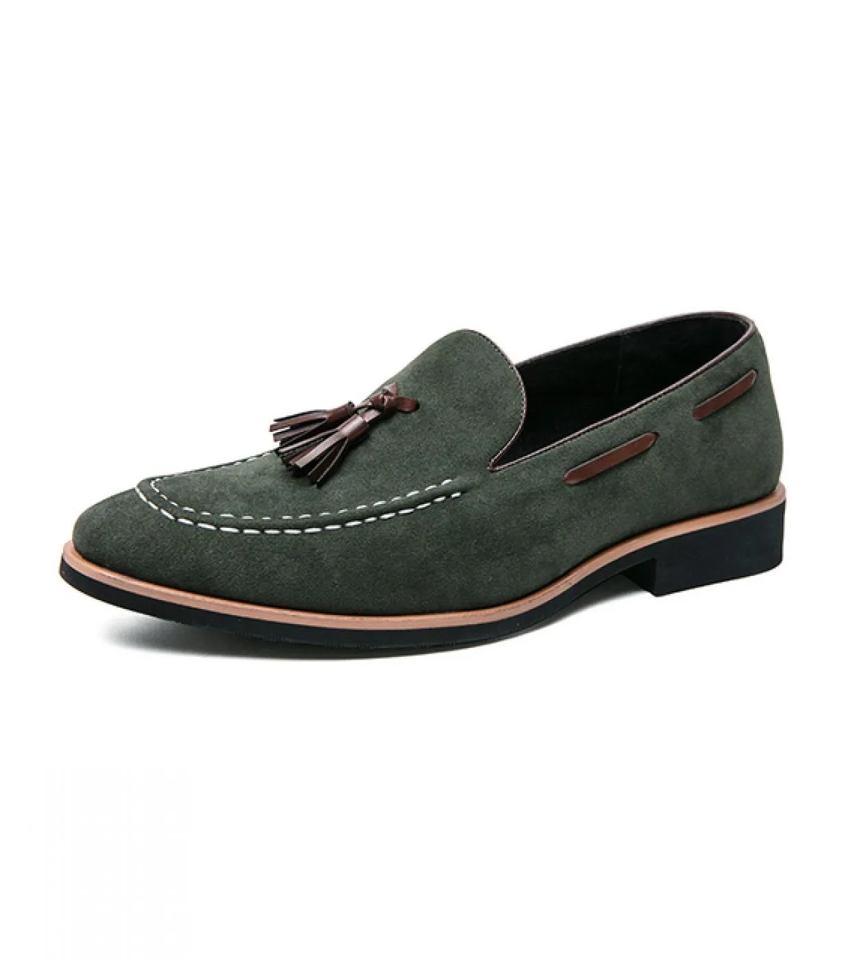 Scarpe da uomo di marca di lusso 2023 Mocassini in pelle nabuk primavera Uomo Slip On Scarpe casual con suole spesse e nappe Uom