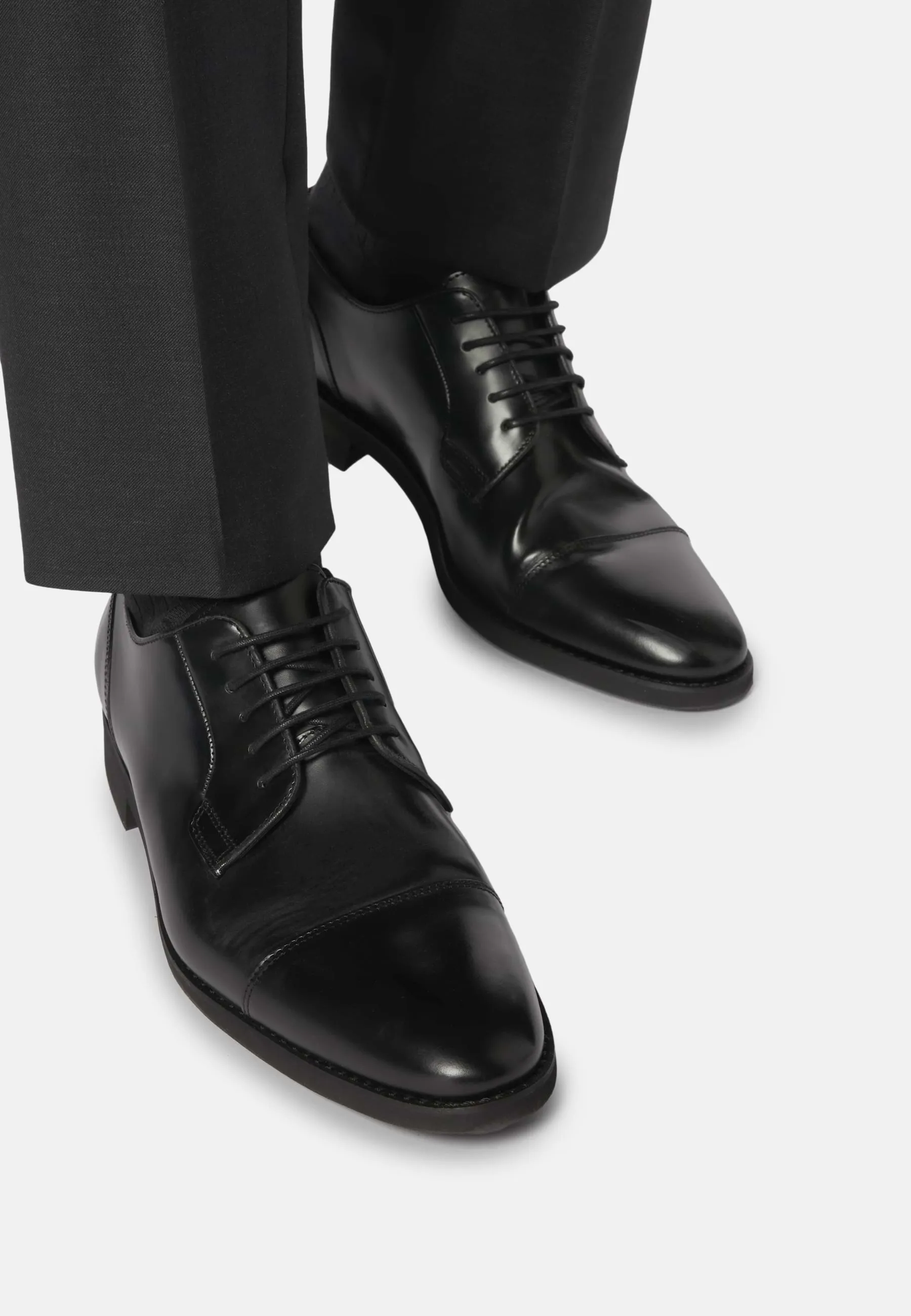 Scarpe Derby In Pelle