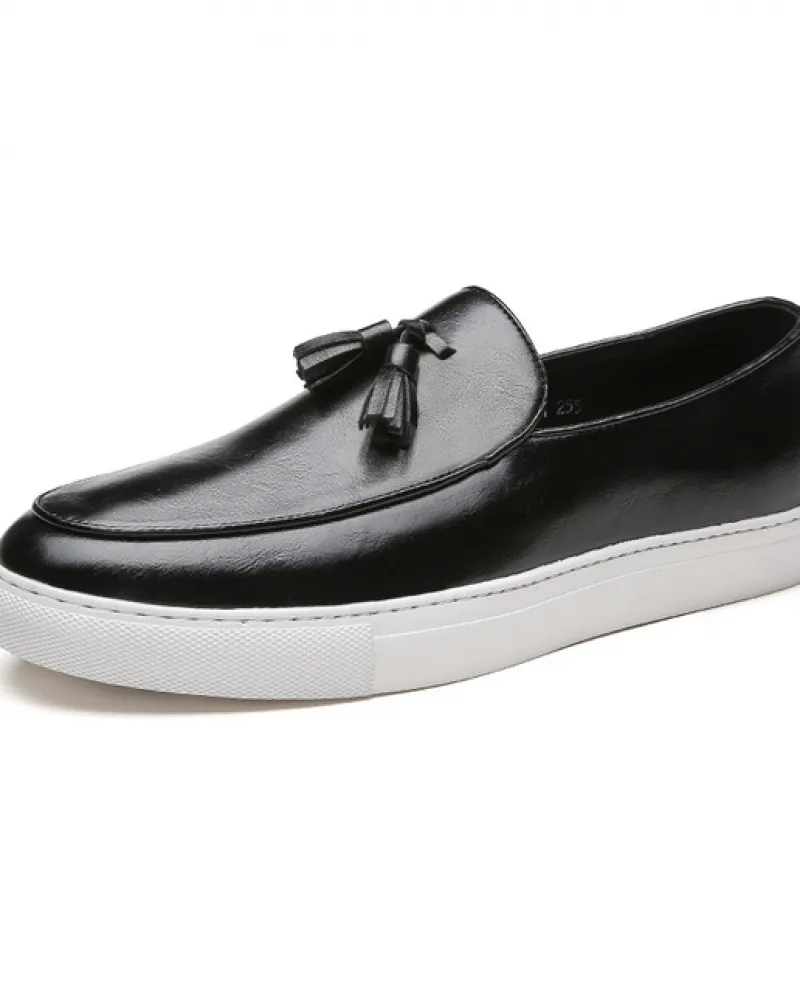 Scarpe eleganti con nappe italiane Scarpe da uomo Mocassini di lusso di marca Scarpe da festa con tacco basso con plateau in sti
