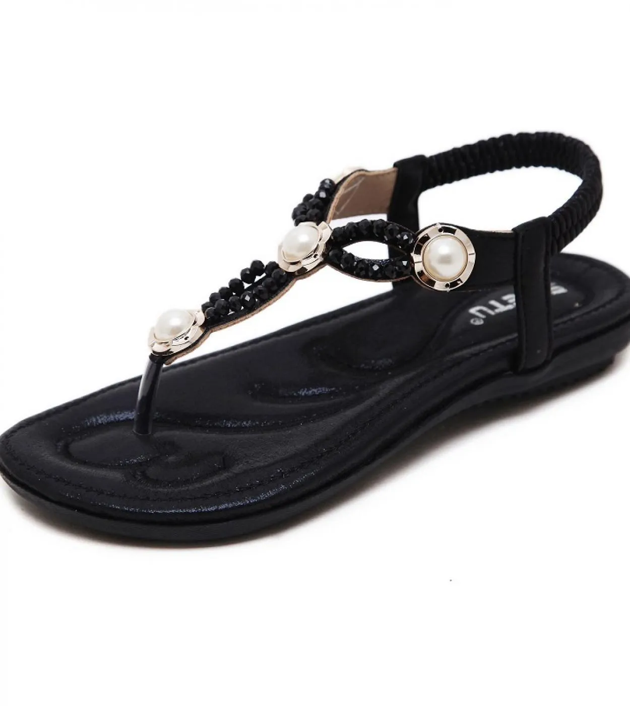 Scarpe estive da donna New Fashion Strass Pearl Lip Flops Sandali Abito femminile per donna Flat F Sandali 35 38 39 40 4