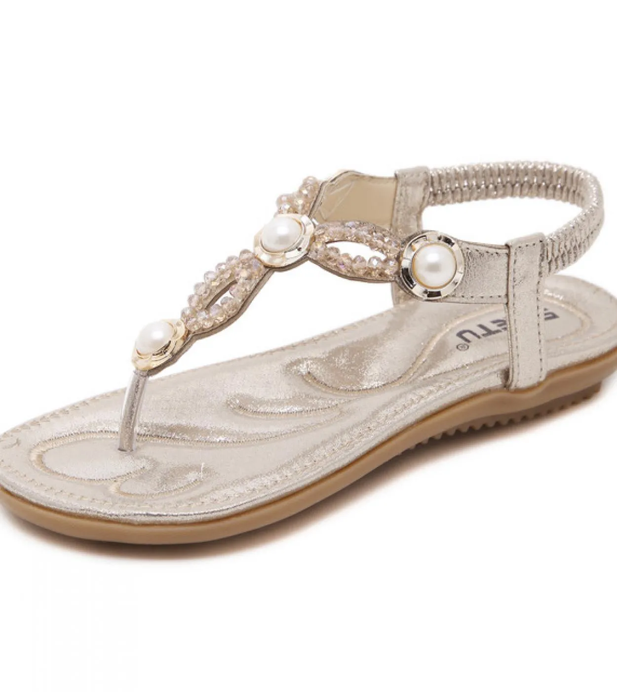Scarpe estive da donna New Fashion Strass Pearl Lip Flops Sandali Abito femminile per donna Flat F Sandali 35 38 39 40 4