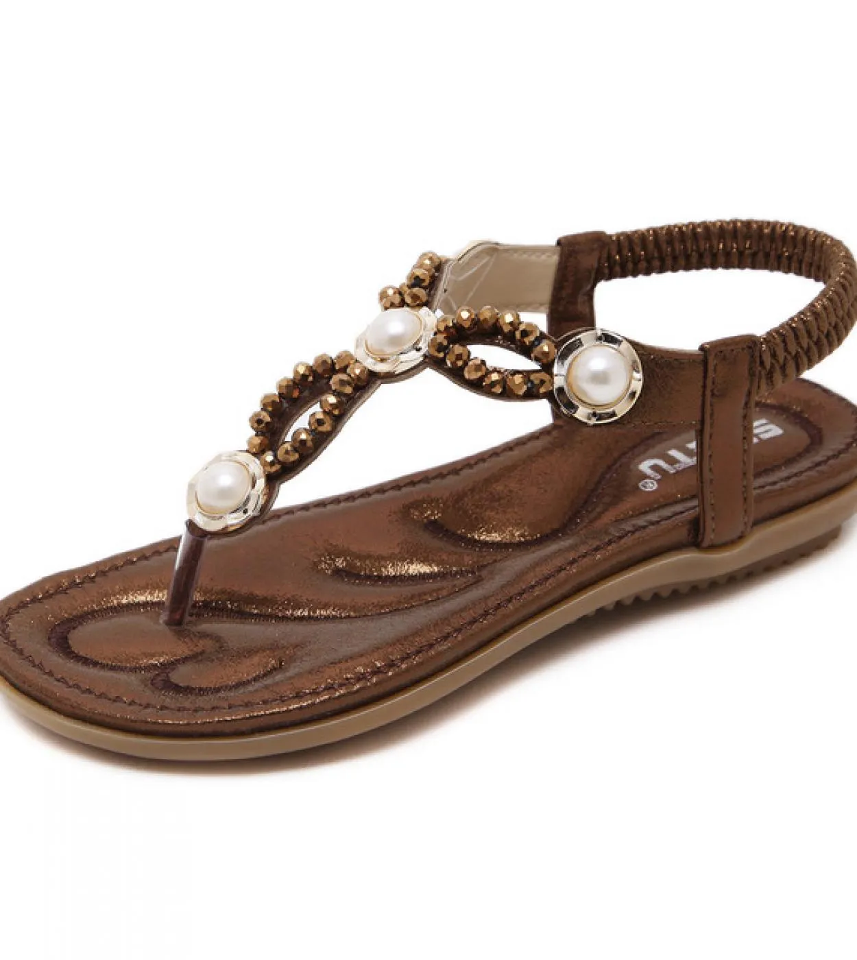Scarpe estive da donna New Fashion Strass Pearl Lip Flops Sandali Abito femminile per donna Flat F Sandali 35 38 39 40 4
