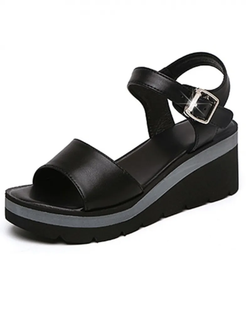 Scarpe estive Donna Zeppe Tacchi Sandali Sandali casual da donna Op