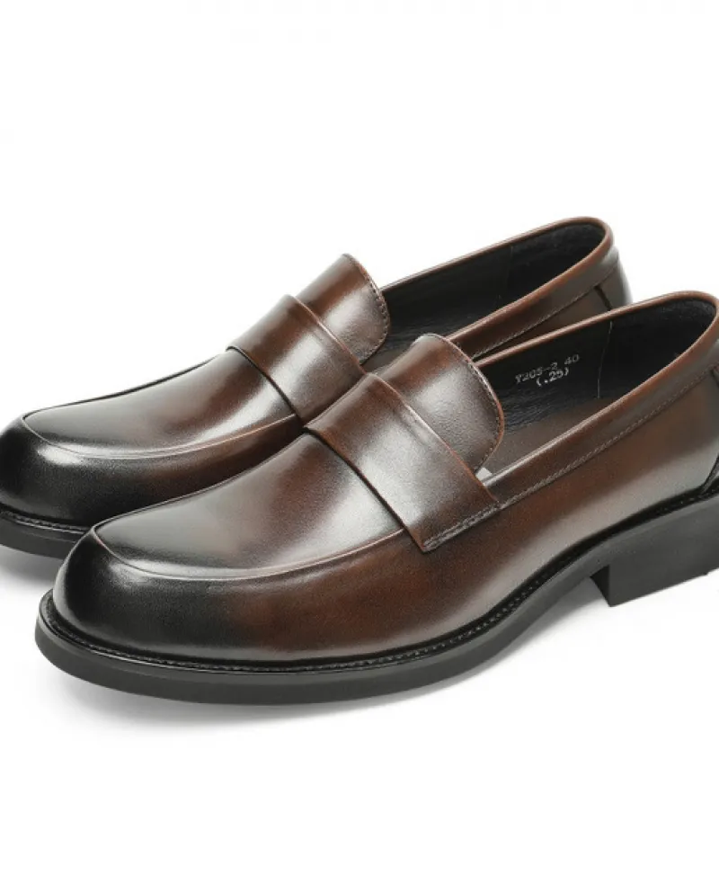 Scarpe formali Mocassini da uomo Slip On di lusso in vera pelle fatti a mano in stile britannico classico alla moda Oxfords tras