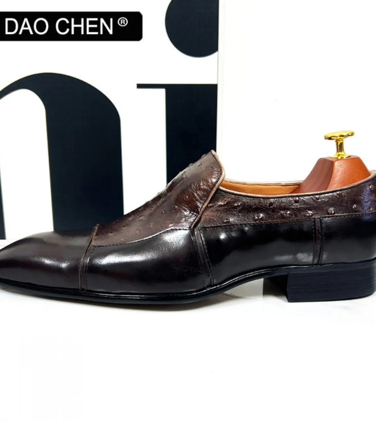 Scarpe in pelle da uomo di lusso Caffè nero Colori misti Cap Toe Scarpe eleganti da uomo casual Slip On Mocassini da ufficio per